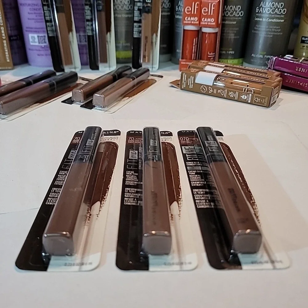 Lot of 3 | Maybelline Fit Me Liquid Concealer #70 Dark Coffee NEW Sealed Makeup‎